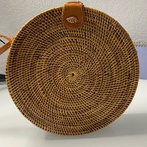 Straw Studios handwoven round purse
